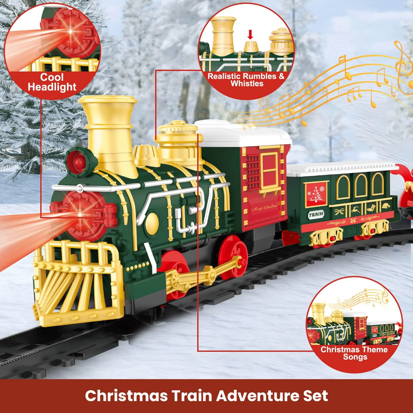 Christmas Train Set Model Car  - Kids Toys Xmas recension och pris