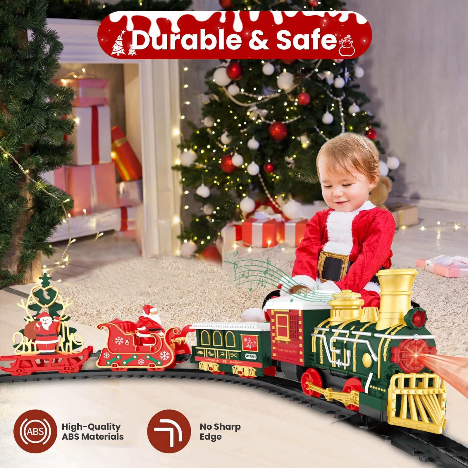 Christmas Train Set Model Car  - Kids Toys Xmas recension och pris