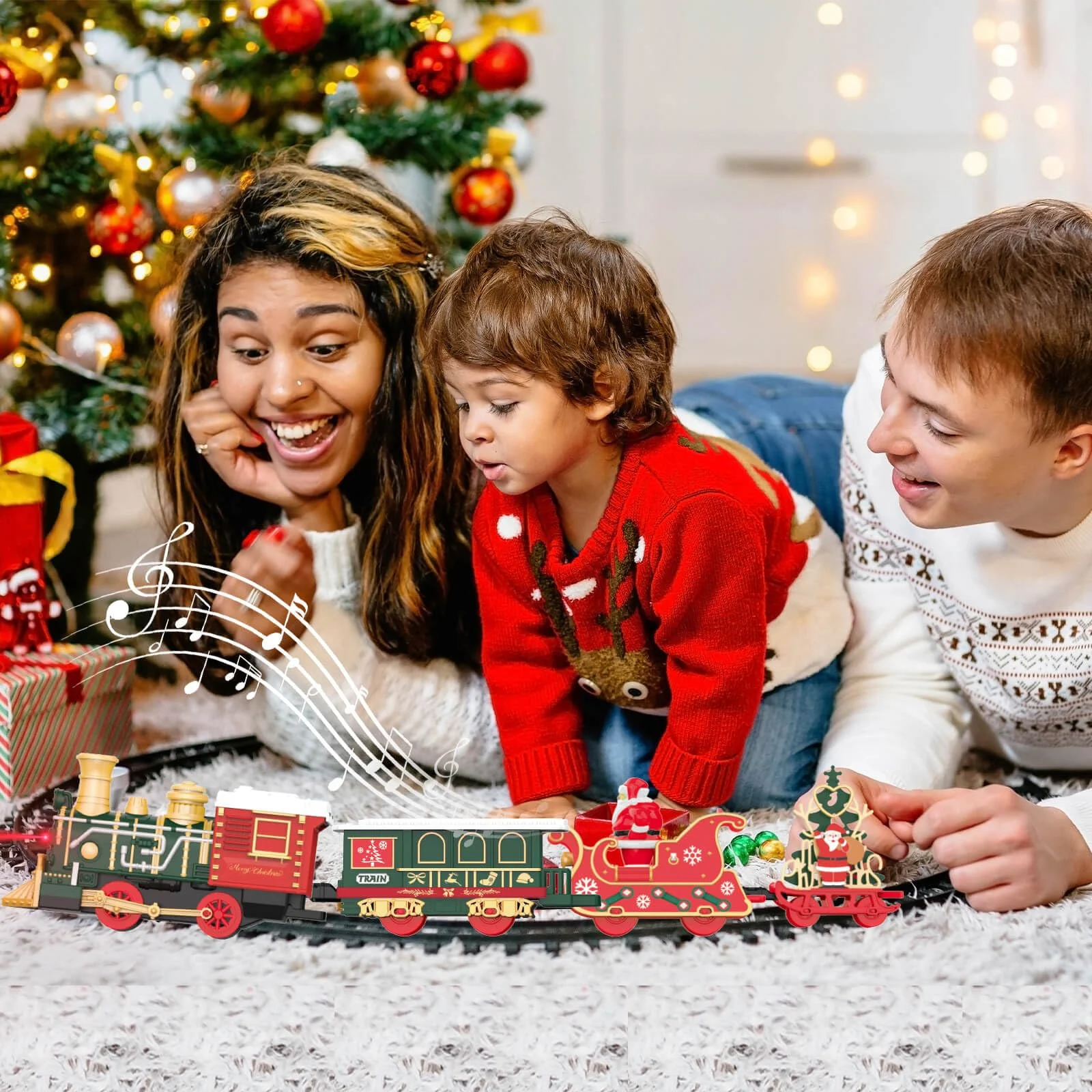 Christmas Train Set Model Car  - Kids Toys Xmas recension och pris