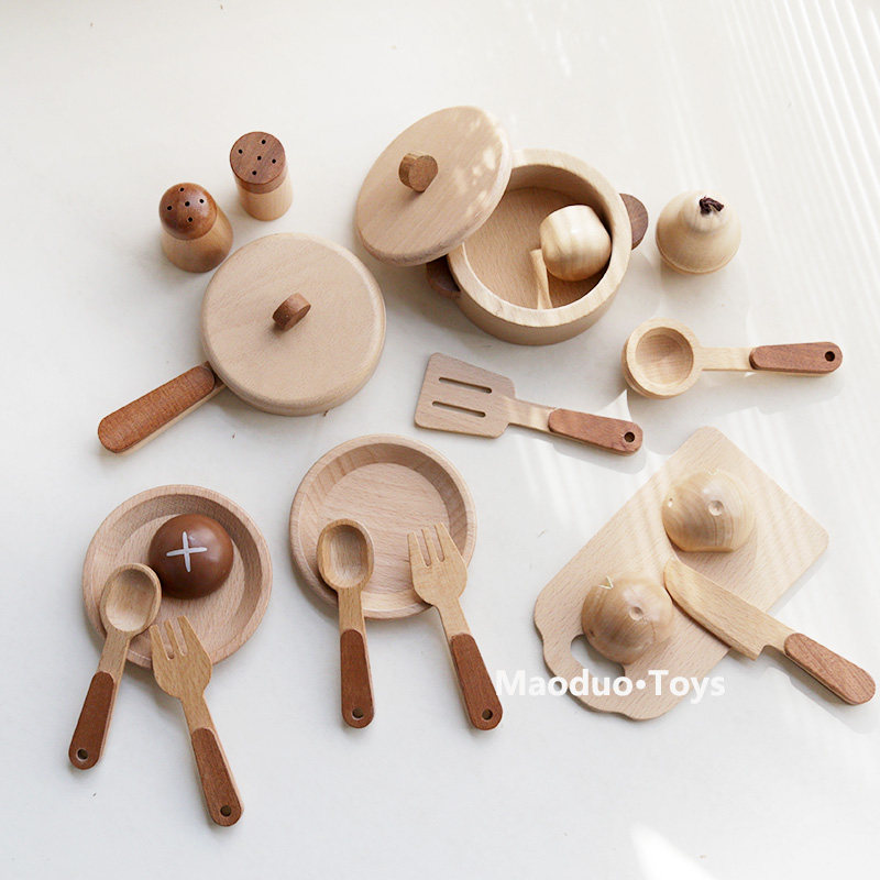 Maoduo Toys Beech Wooden Kids  - Kids Toys Kitchen Set recension och pris