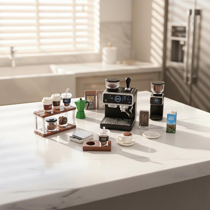 1:12 Dollhouse Miniature Coffe - Kids Toys Kitchen Set recension och pris
